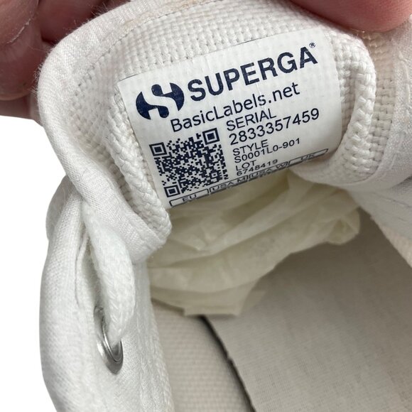 Superga White Linea Up And Down Platform Sneakers US W 10.5 M 9 canvas Classic - Picture 5 of 16